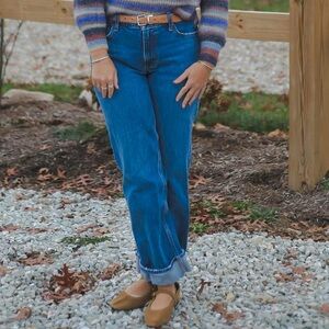 Abercrombie & Fitch Women's Straight Leg Blue Jeans